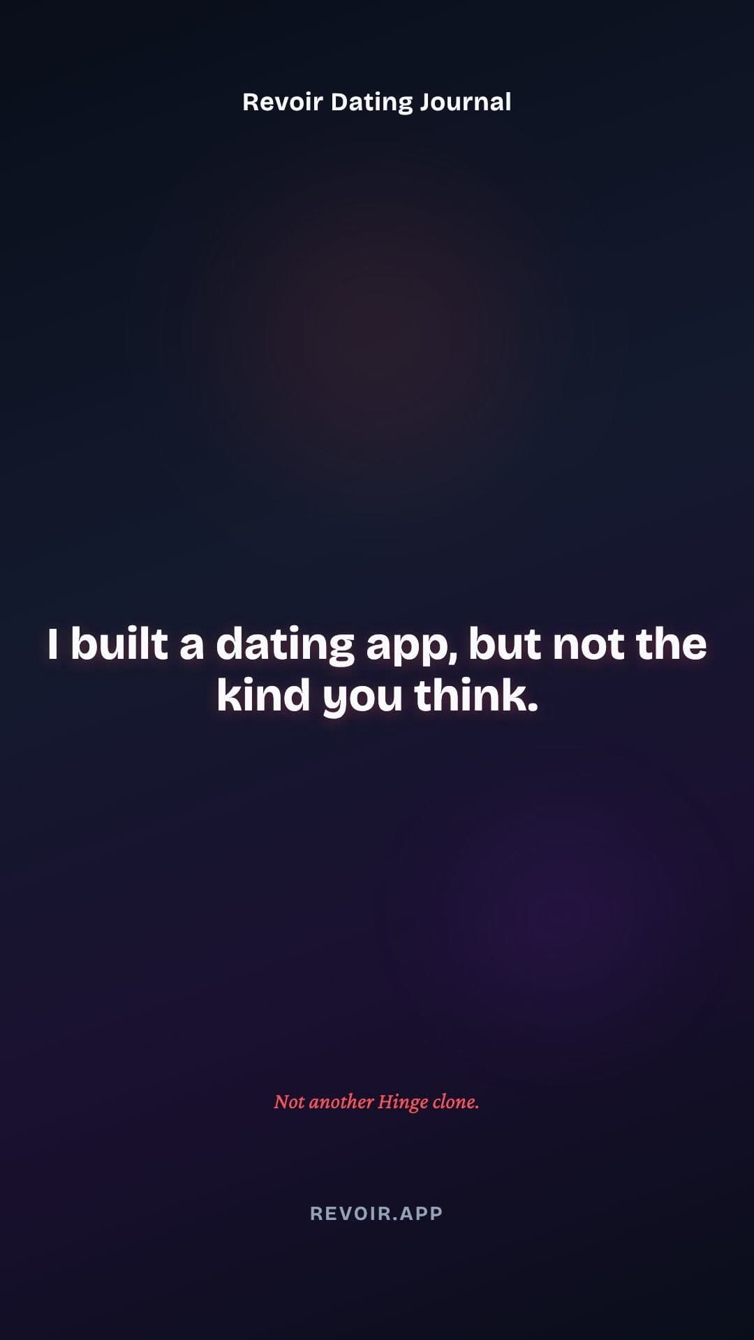 I built a dating app, but not the kind you think